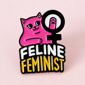 punkypins Feline Feminist Soft Enamel Pin