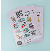 punkypins Festive As Fuck A5 Vinyl Sticker Sheet