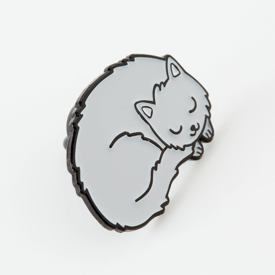 punkypins Grey Kitty Soft Enamel Pin