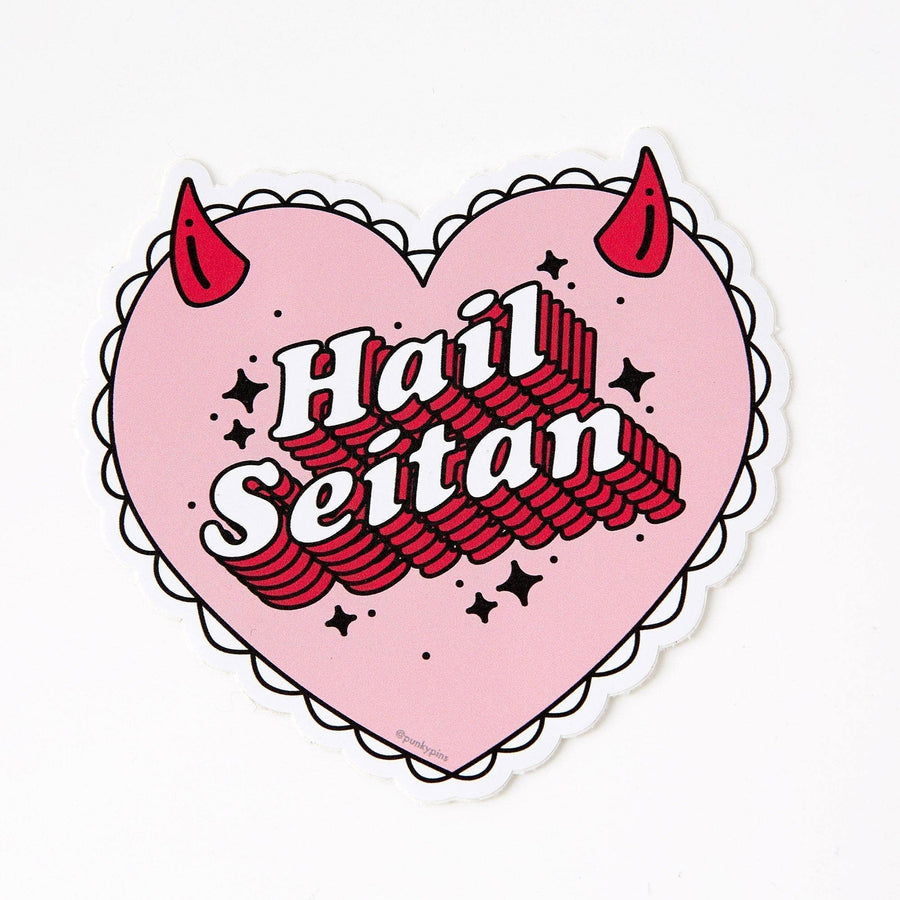 punkypins Hail Seitan Vinyl Laptop Sticker
