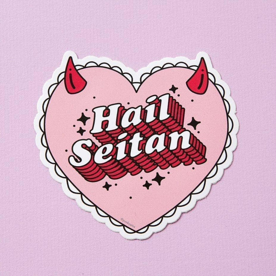 punkypins Hail Seitan Vinyl Laptop Sticker