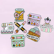 punkypins Lilac Paint Palette Large Vinyl Sticker