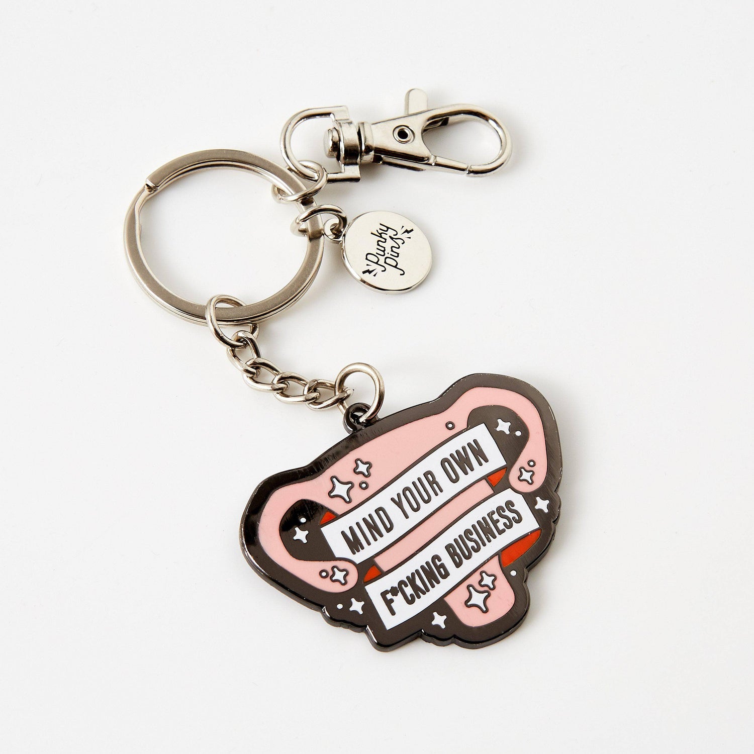 punkypins Mind Your Own F*kn Business Uterus Enamel Keyring