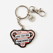 punkypins Mind Your Own F*kn Business Uterus Enamel Keyring