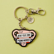 punkypins Mind Your Own F*kn Business Uterus Enamel Keyring