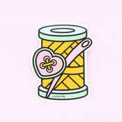 punkypins Needle & Thread Large Vinyl Sticker