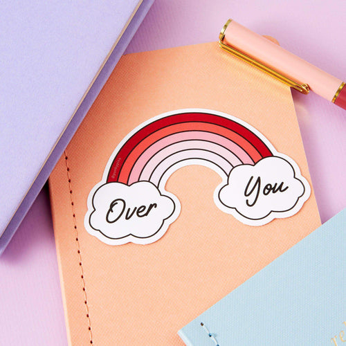 Over You Rainbow Vinyl Laptop Sticker