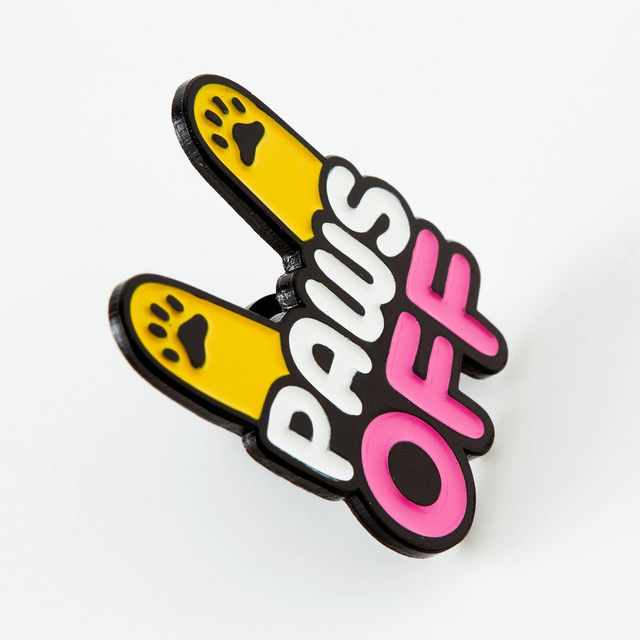 punkypins Paws Off Soft Enamel Pin