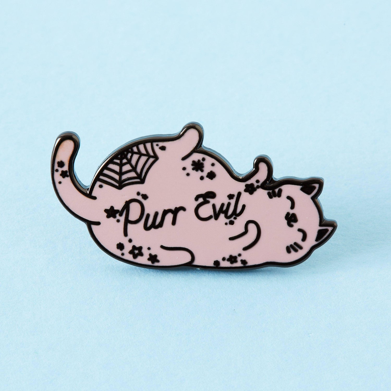 punkypins Purr Evil Pink Cat Enamel Pin