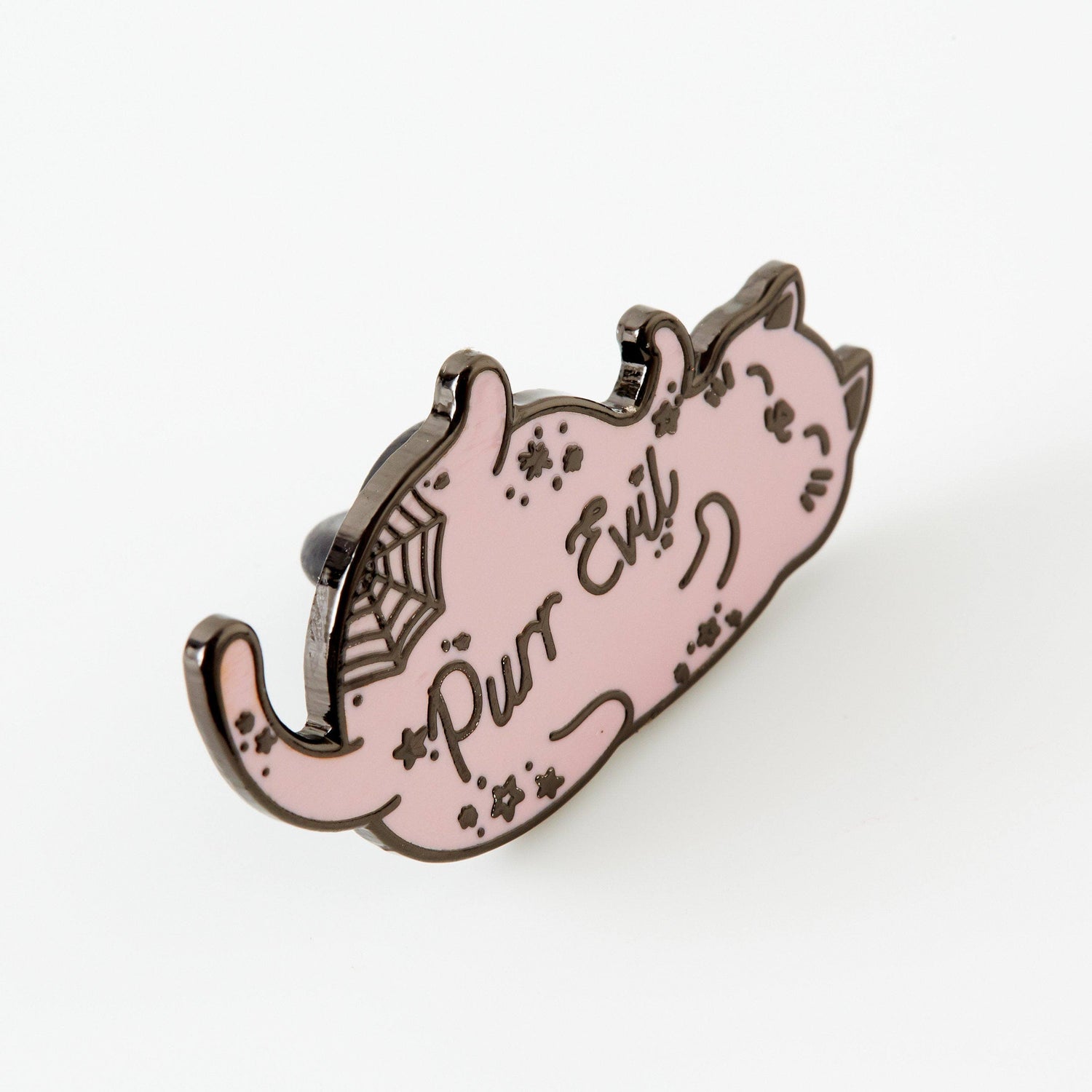 punkypins Purr Evil Pink Cat Enamel Pin