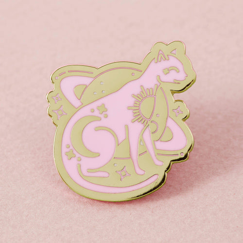 punkypins Saturn Kitty Gold Plated Pin