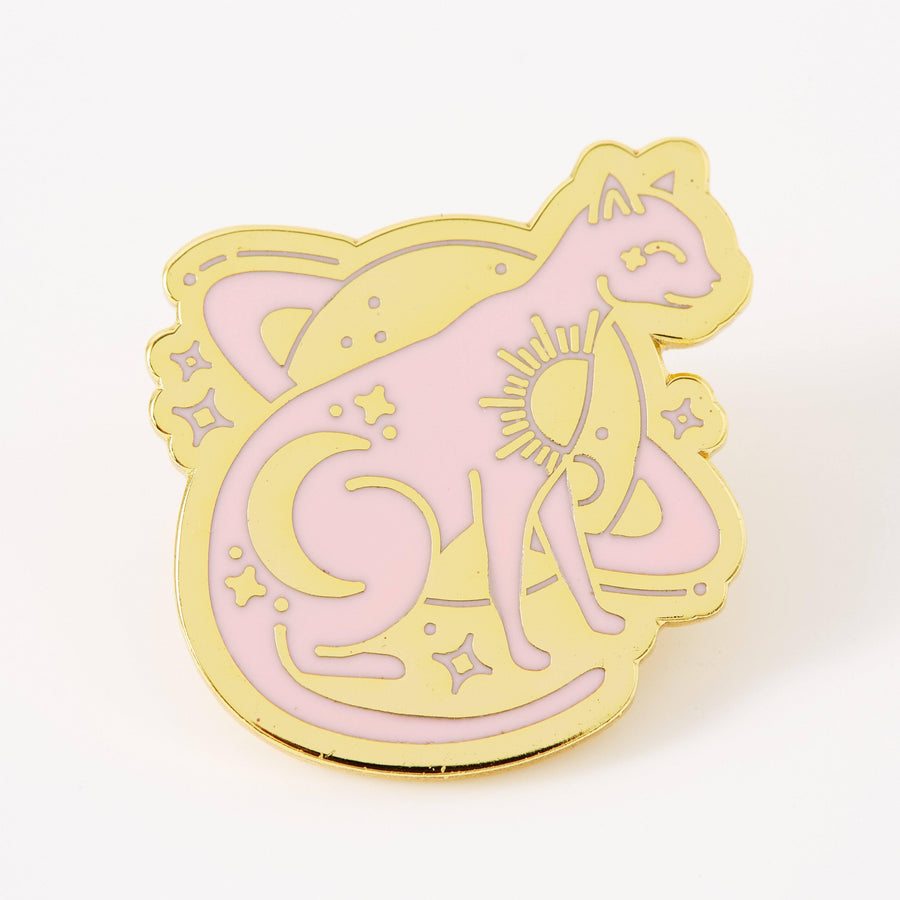 punkypins Saturn Kitty Gold Plated Pin