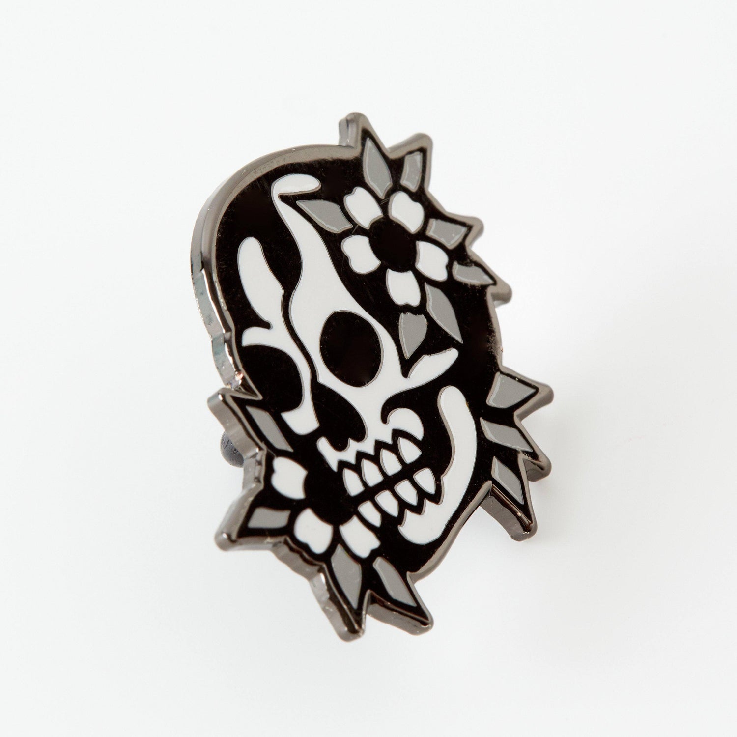 punkypins Skull Face Enamel Pin