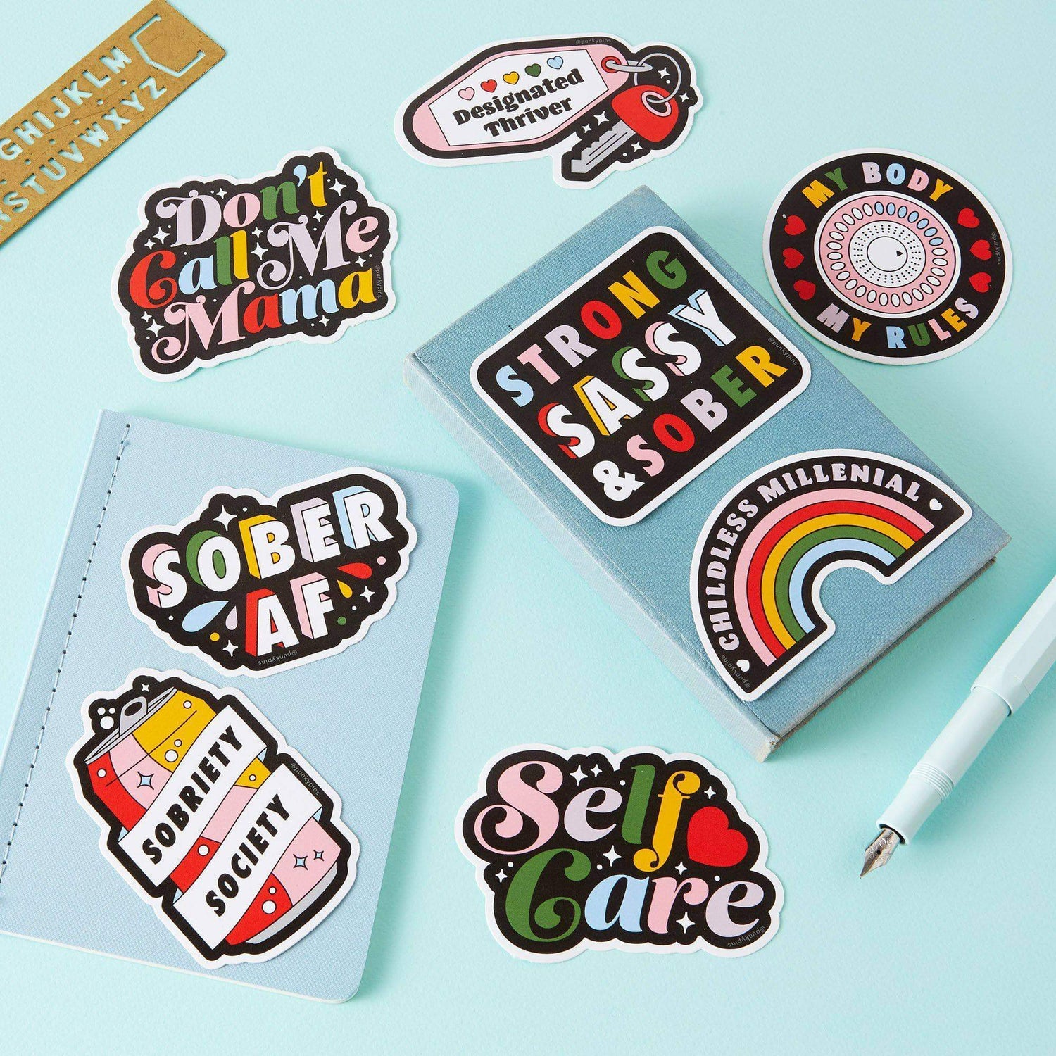 punkypins Sober AF Vinyl Sticker