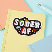 punkypins Sober AF Vinyl Sticker