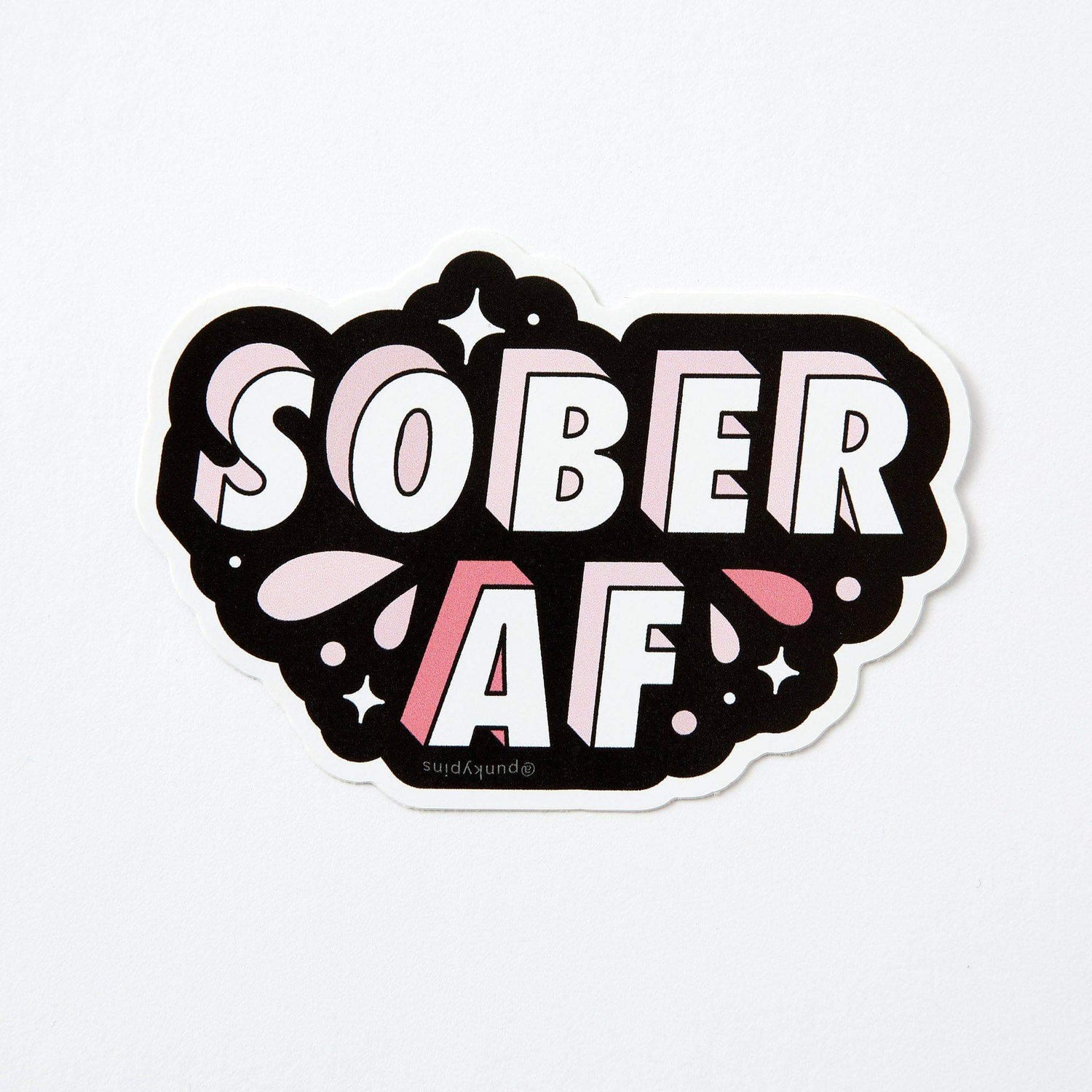 punkypins Sober AF Vinyl Sticker