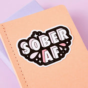 punkypins Sober AF Vinyl Sticker