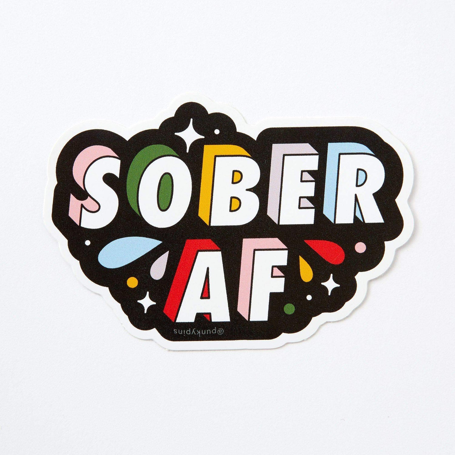 punkypins Sober AF Vinyl Sticker