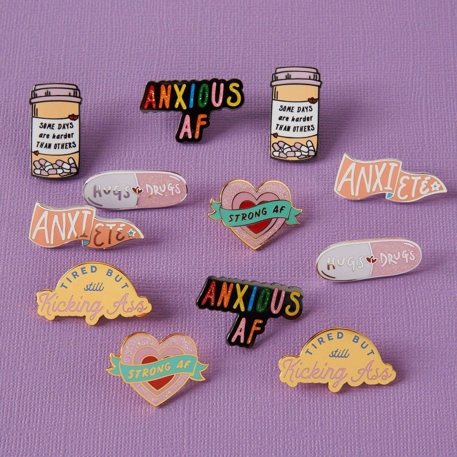 punkypins Some Days Are Harder Pills Enamel Pin
