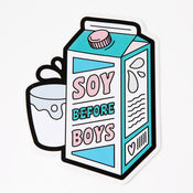 punkypins Soy Before Boys Vinyl Laptop Sticker