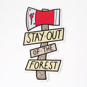 punkypins Stay Out Of The Forest Vinyl Laptop Sticker