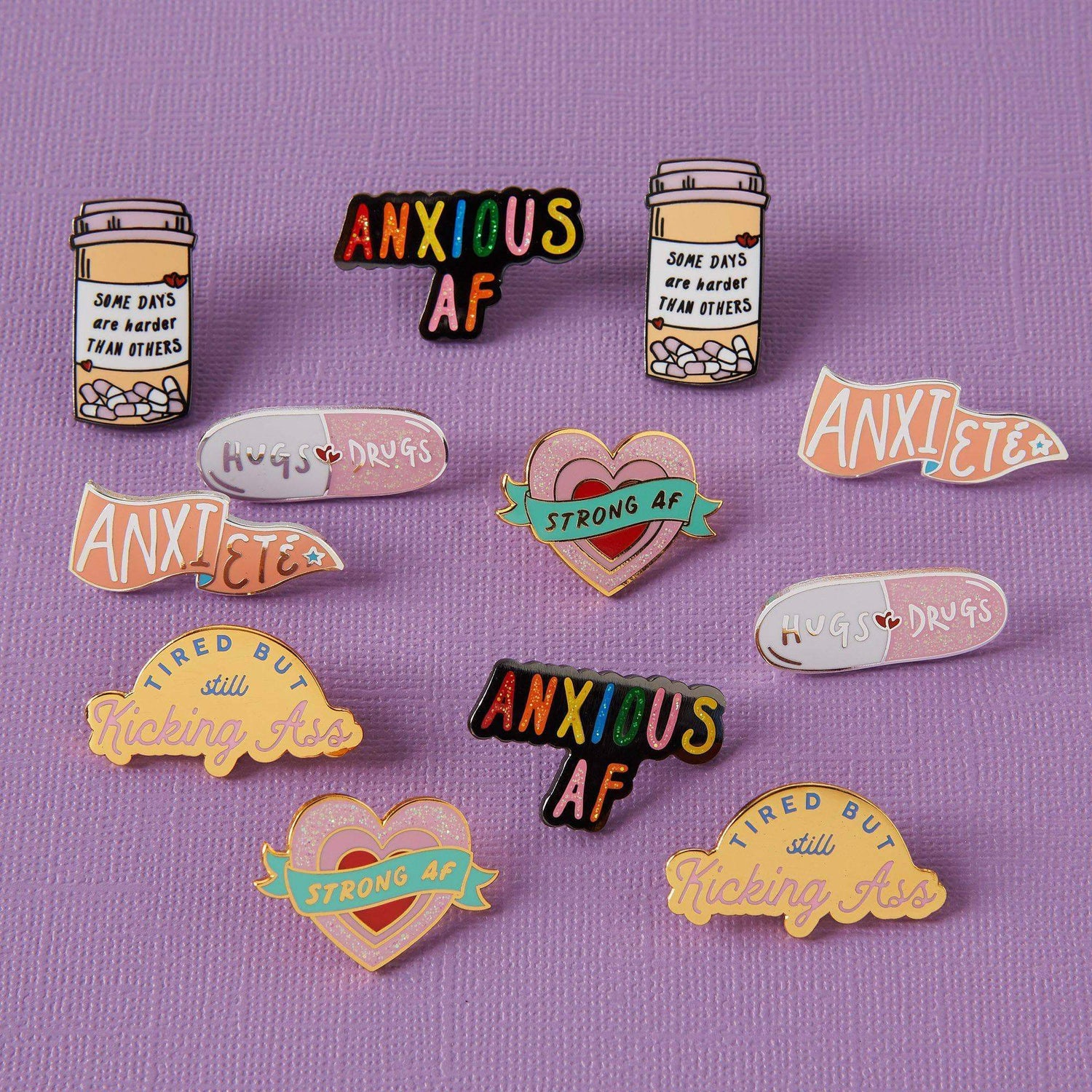 punkypins Strong AF Enamel Pin