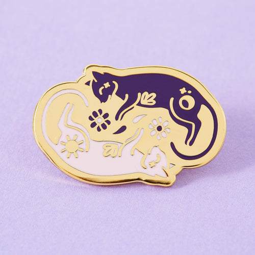 punkypins Twin Kitties Enamel Pin