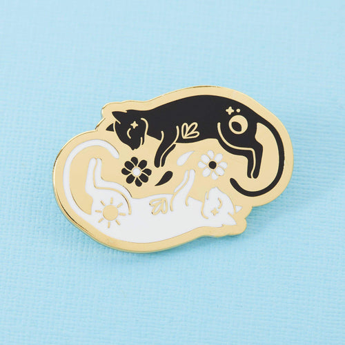 Twin Kitties Enamel Pin