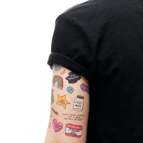 Mixed Feelings Temporary Tattoos