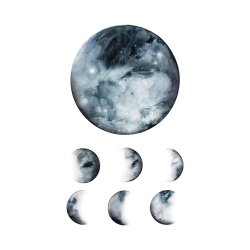 Moon Phases Temporary Tattoos