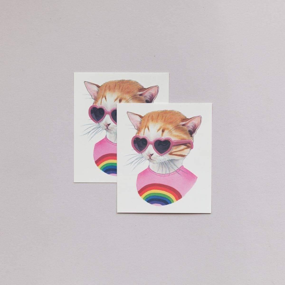 Rainbow Kitten Temporary Tattoos