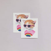 Rainbow Kitten Temporary Tattoos