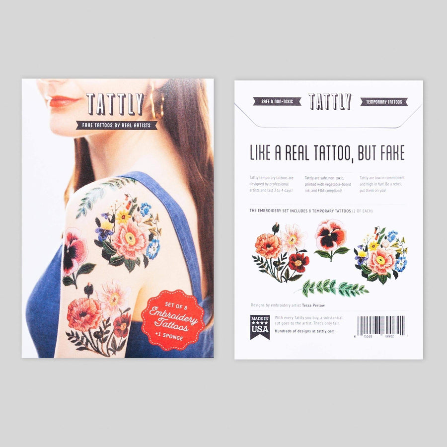 The Embroidery Set Temporary Tattoos