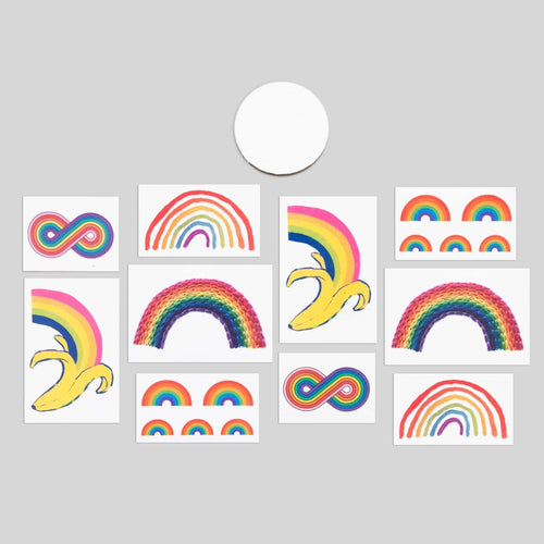 The Tiny Rainbow Tin - Temporary Tattoos