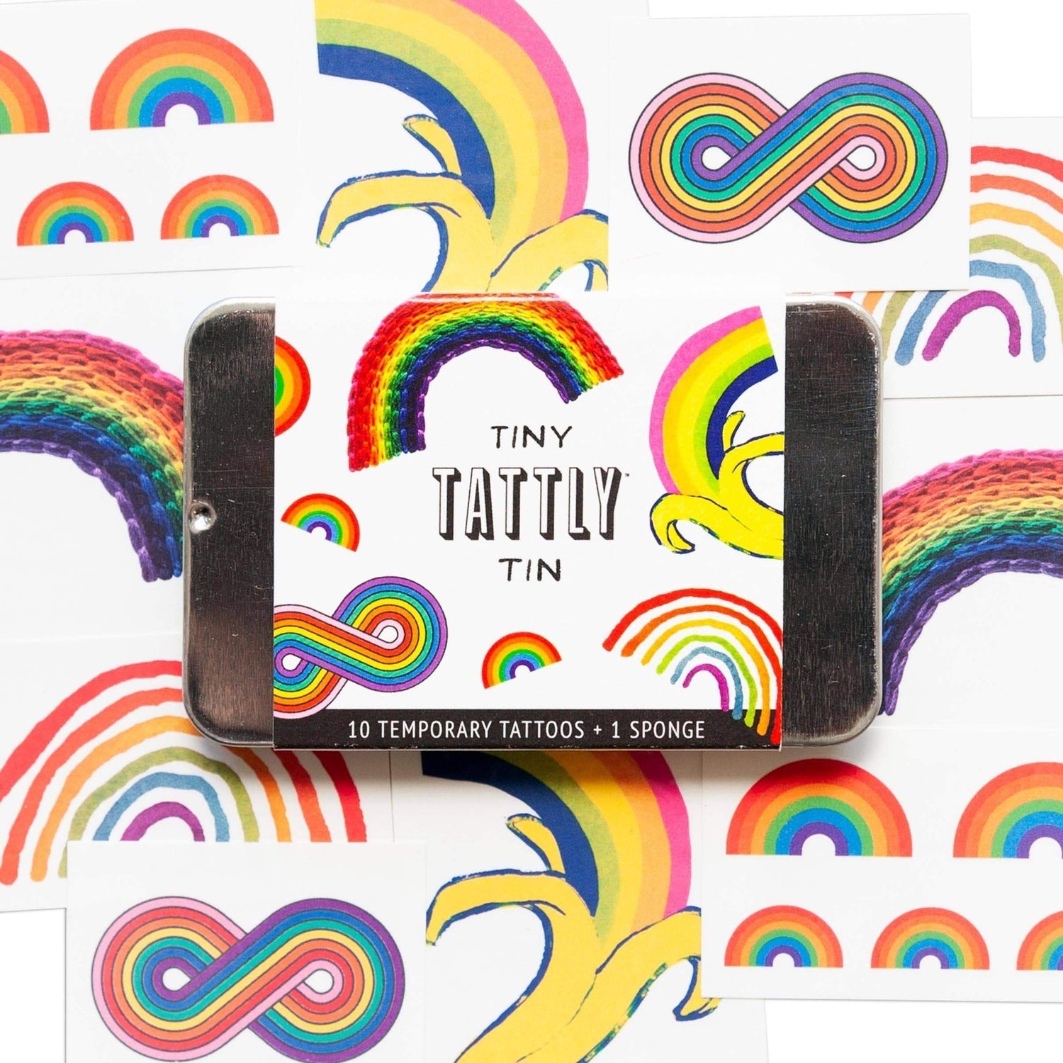 The Tiny Rainbow Tin - Temporary Tattoos